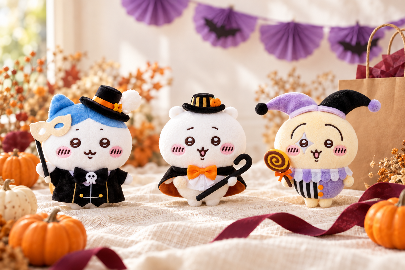 ちいかわとハロウィンぬい活｜仮装マスコットの撮り方と、秋のおでかけ